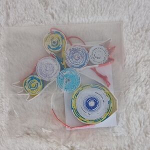 Hand Crafted Multicolor Spiral Ornament